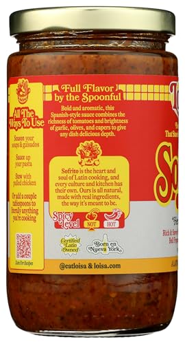 Loisa Sofrito Rojo Cooking Sauce, Non-GMO, No-MSG, No Preservatives, No Artificial Coloring, No Artificial Flavors, Vegan, Pure