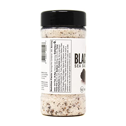Badia Black Truffle Sea Salt, 9 Oz (Pack Of 6) – Rich, Earthy & Elegant Flavor