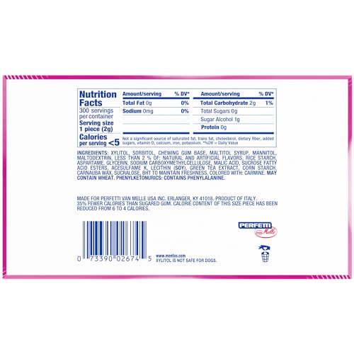 Mentos Pure Fresh Sugar-Free Chewing Gum With Xylitol, Bubble Fresh Flavor, Bubble Gum, 50 Piece Bottle (Bulk Pack Of 6)