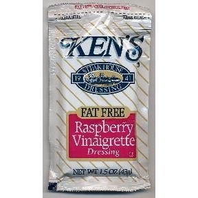 Kens Fat Free Raspberry Vinaigrette Dressing - 1.5 oz (Pack of 60)