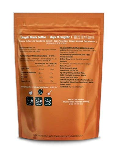 Dxn Lingzhi Black Coffee Ganoderma 20 Sachets (3 Pack)