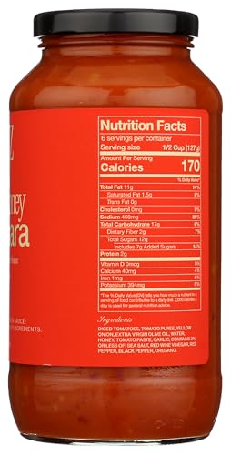 Sauz | Hot Honey Marinara (Single Jar) Thick & Creamy- Gluten-Free, Non-GMO, and 100% Delicious - Crafted in Small Batches for M