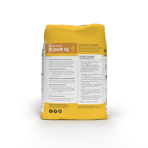 King Arthur Unbleached Self Rising Flour, Non-GMO, 5 lbs, 80 Ounce