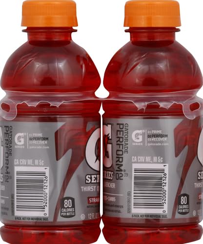 Gatorade Energy Drink, All-Star Strawberry, 72 oz, 12 Fl Oz (Pack of 6), Refreshing Sports Hydration