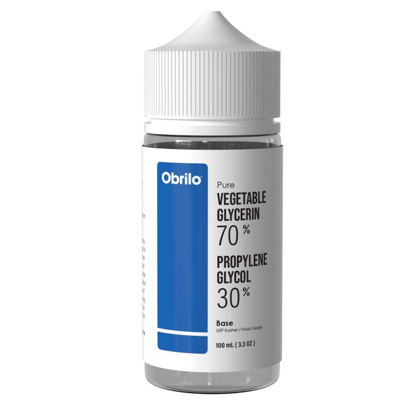 Obrilo Vegetable Glycerin & Propylene Glycol Blend, Pure USP Kosher, 100 mL (3.3 oz), Food Grade, DIY