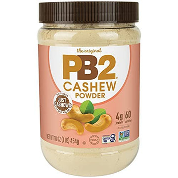 PB2 Powdered Cashew Butter - No Added Sugar or Salt - 16 Ounce Jar
