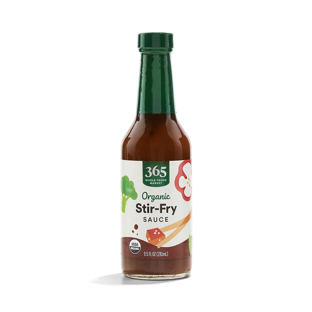 365 by Whole Foods Market Organic Stir-Fry Cooking Sauce, 9.5 Fl Oz - Perfect for Quick Meals, Vegan-Friendly
