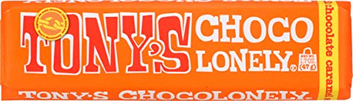 Tonys Chocolonely Caramel Sea Salt Milk Chocolate Bar 1.7 Oz.