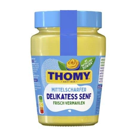 German Mustard Thomy Delikatess Senf Mittelscharf In Glas 250Ml From Germany