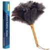 Aldwin Ostrich Feather Duster, 16 Inch With Wood Handle Reusable, Fluffy Natural Feather Duster For Cleaning Supplies Washable, 