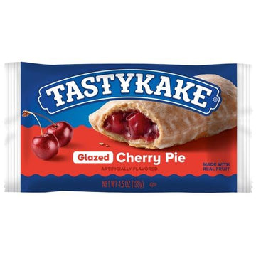 Tastykake Glazed Cherry Pie, Real Fruit Filling, 4.5 oz - (Pack of 6)