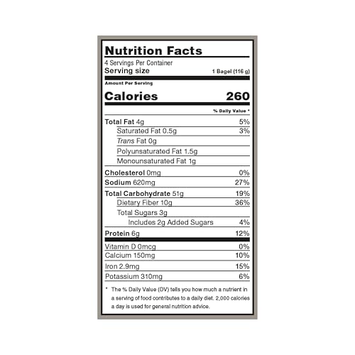 Queen St. Bakery Everything Superfood Bagels - Vegan, Protein & Fibre, Gluten-Free, Allergen Free Bagels - 4 Count