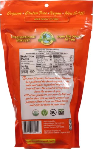 International Harvest Organic Mango Slices - 12 Ounce (Pack of 1), Room Temperature Storage