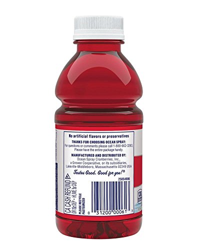 Ocean Spray Cranberry Cocktail Juice Drink, 10 Fl Oz (Pack of 6), 60 Fl Oz Total