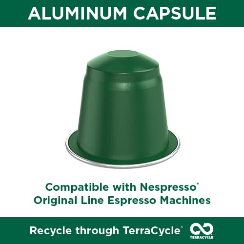 Cafe La Llave Espresso Pods, 40 Recyclable Aluminum Pods, Intensity 11 Dark Roast, Compatible with Nespresso Original Line, Coffee