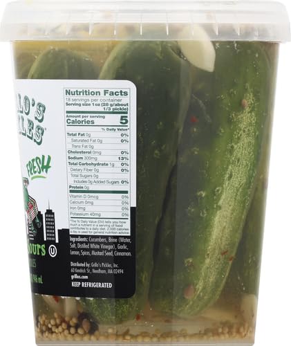 Grillos Pickles Half Sour Whole Pickles, 32 Fl oZ