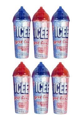 Set of 6 ICEE Spray Candyy! Perfect for Movie Night, Parties, Feild Trips and More! (6 Spray)