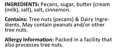 Anna and Sarah Cinnamon Pecans, 3 Lbs, 3 Pound Pack, Sweet Snack Nuts