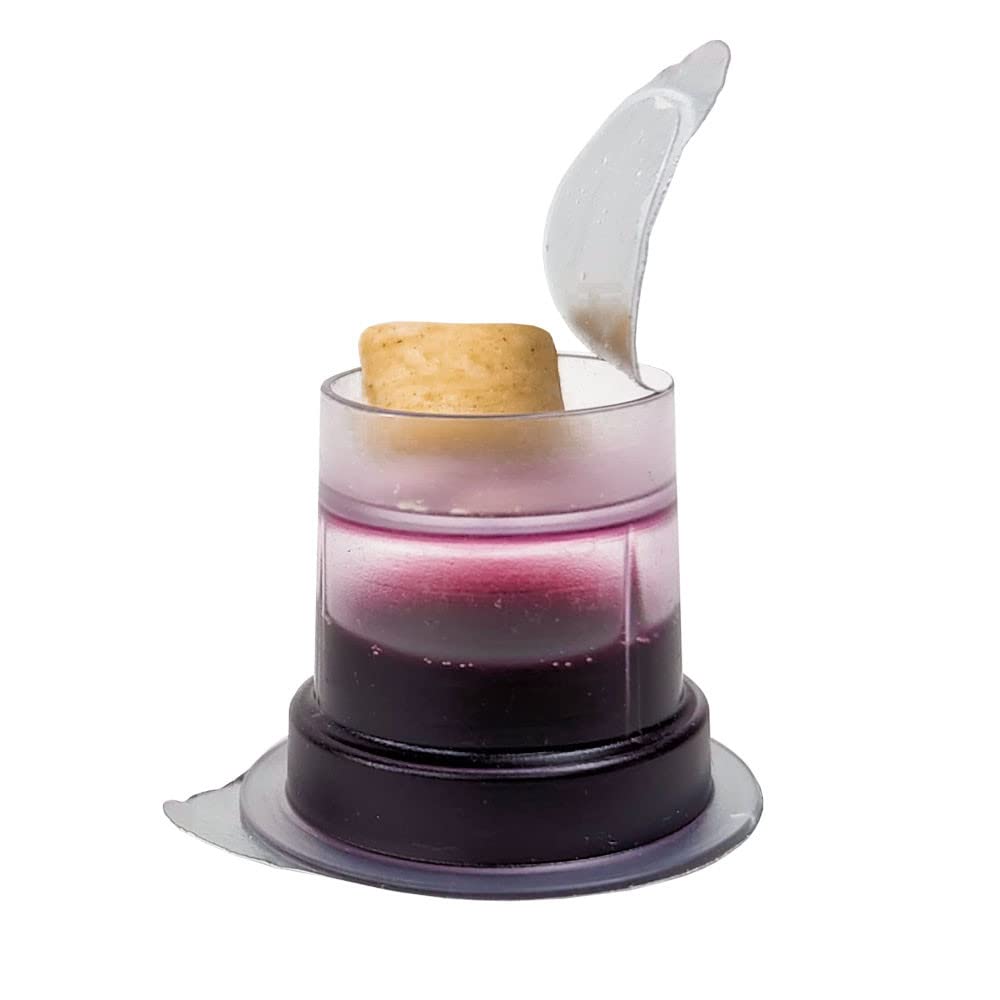 TrueVine Communion Cups and Wafer Set - Prefilled, Gluten Free Bread & G  Juice, 100 Count