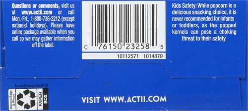 ACT II Butter Lovers Microwave Popcorn, 3-Count 2.75-oz. Bags (Pack of 2)