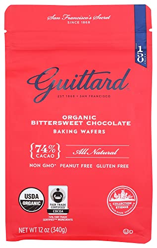 Guittard, Organic 74% Chocolate Baking Wafers, 12 Ounce