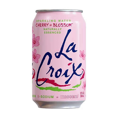 LaCroix Sparkling Water Cherry Blossom, 12 Fl Oz, Pack of 12 - Refreshing Zero Calorie Beverage