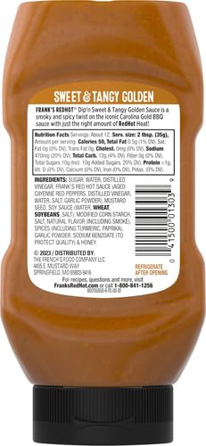 Franks RedHot Dipn Sweet & Tangy Golden Sauce, 12 fl oz (Pack of 2)