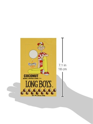 Candy Crate Long Boys Coconut Candy - 48 Count Pack - Yellow and Red