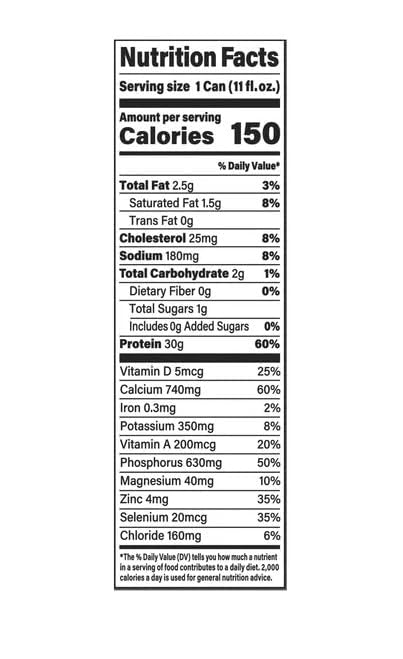 Nurri - 30g Protein Ultra Filtered Milk Shake - Strawberry - Lactose Free  Low Sugar  150 Calories  10 Vitamins and Minerals - 11 fl oz  12 Cans