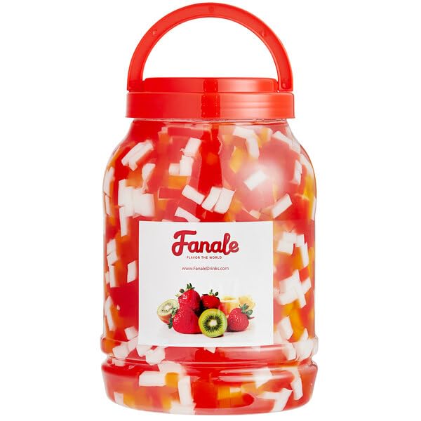 Fanale Coconut Jelly Topping Nata De Coco For Bubble Tea 8.3 Lb | Rainbow Jelly | For Boba Tea, Smoothies, Slushes, Desserts | 8