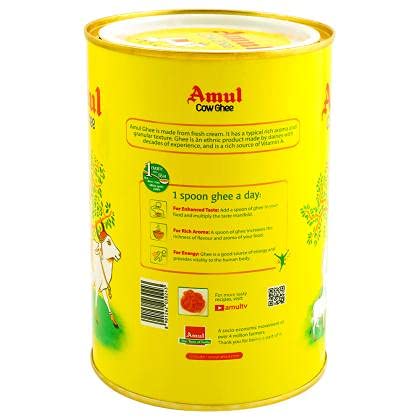 Amul Ghee (Cow Ghee, Tin Pack) 1Litre