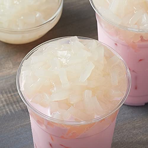 Buddha Bubbles Boba Coconut Jelly Dessert Topping, 1 Pound, White