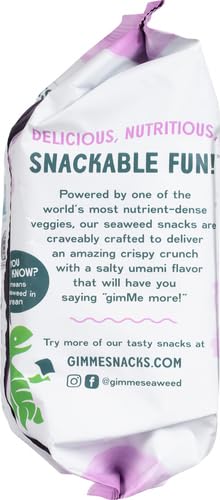 Gimme Seaweed Organic Roasted Seaweed Sheets - Teriyaki - 10G Sharing Pack (Single) - Keto, Vegan, Gluten Free -Great Source Of