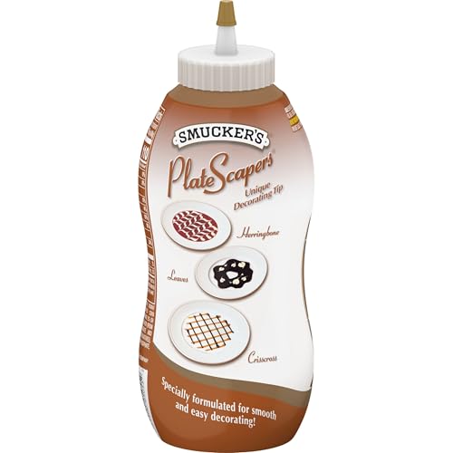 Smuckers Plate Scapers Caramel Decorating Dessert Topping, 3.5 ounce squeezable bottle, (Pack of 12)