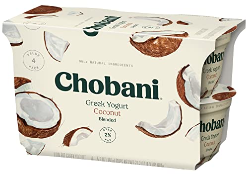Chobani Low-Fat Greek Yogurt Coconut Blended 5.3oz 4-pack