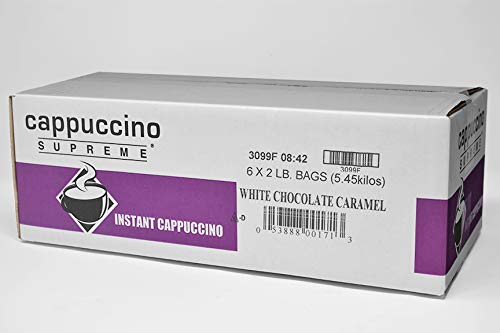 Cappuccino Supreme White Chocolate Caramel Instant Cappuccino Mix 6 X 2 Lbs