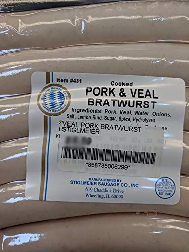 Stiglmeier Pork and Veal Bratwurst 16 Oz (4 Pack)