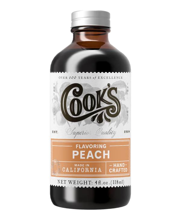 COOKS Peach Flavoring for Baking & Preserves, 4 Fl Oz