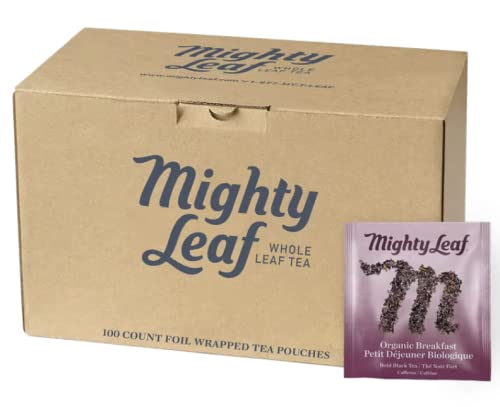 Mighty Leaf Organic Breakfast Tea  100 Tea Pouches
