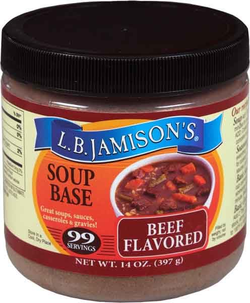 L.B. Jamisons Beef Flavored Soup Base, 3-Pack 14 oz. Jars