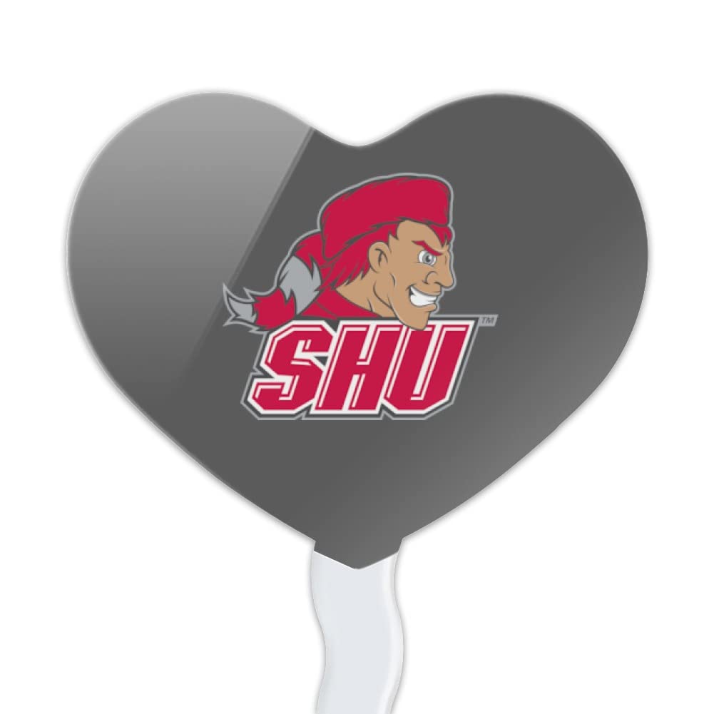 GRAPHICS & MORE Cupcake Picks Set of 6, Acrylic, Sacred Heart University, Heart Decoration, One Size, Model CUPCAKE.HEART.CLCSHU.Z008660