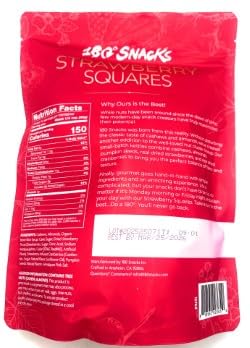 180 Snacks, Strawberry Squares, with Almonds, Cashews, Pumpkin Seeds, Dried Strawberries and Cranberries, 425 g