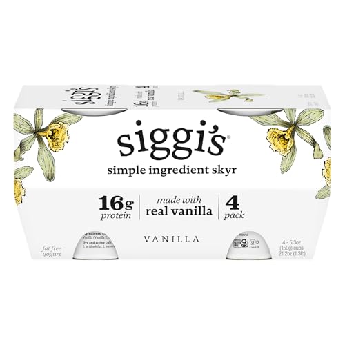 Siggis Vanilla Non Fat Yogurt 4 Pack, 21.2 OZ
