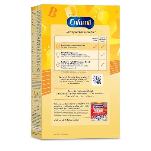 Enfamil Neuropro Baby Formula, Infant Formula Nutrition, Triple Prebiotic Immune Blend, 2Fl Hmo, & Expert-Recommended Omega-3 Dha, Perfect Choice For Baby Milk, Non-Gmo, Refill Box, 31.4 Ounces (Pack Of 4)