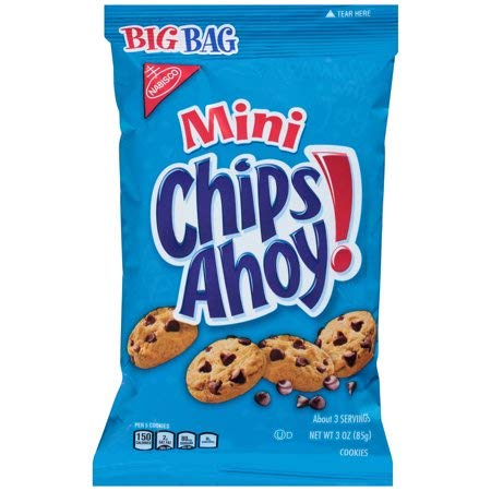Chips Ahoy! Mini Chocolate Chip Cookies, 3-Ounce Bags (Pack of 12)