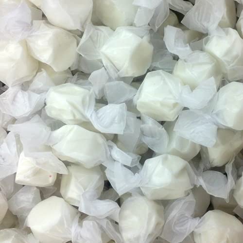 Gourmet Soft and chewy Salt Water Taffy Candy - Individually Wrapped - Bulk bag (Vanilla, 2 Pound (Pack of 1))