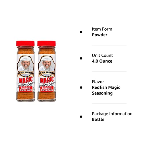 Chef Paul Prudhomme'S Magic Seasoning Blends Chef Paul Blackened Redfish Magic Seasoning, 2-Ounce (Pack Of 2)
