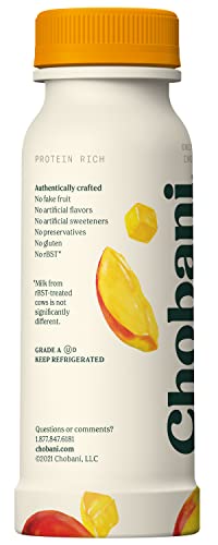 Chobani Mango Low-Fat Greek Yogurt Drink 7 Fl oz