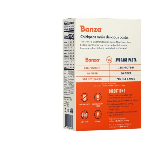 Banza Chickpea Rotini, 8 Ounce (Pack Of 5)