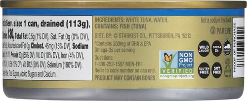 StarKist Selects No Salt Added Chunk White Albacore Tuna in Water - 4.5 oz Can (Pack of 5)